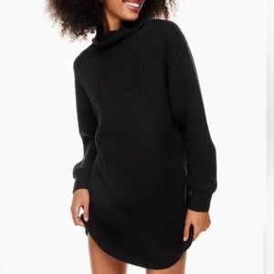 LIKE NEW Wilfred Aritzia Montpellier Turtleneck Sweater Dress in Black | Small